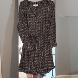 Long sleeved silky dress